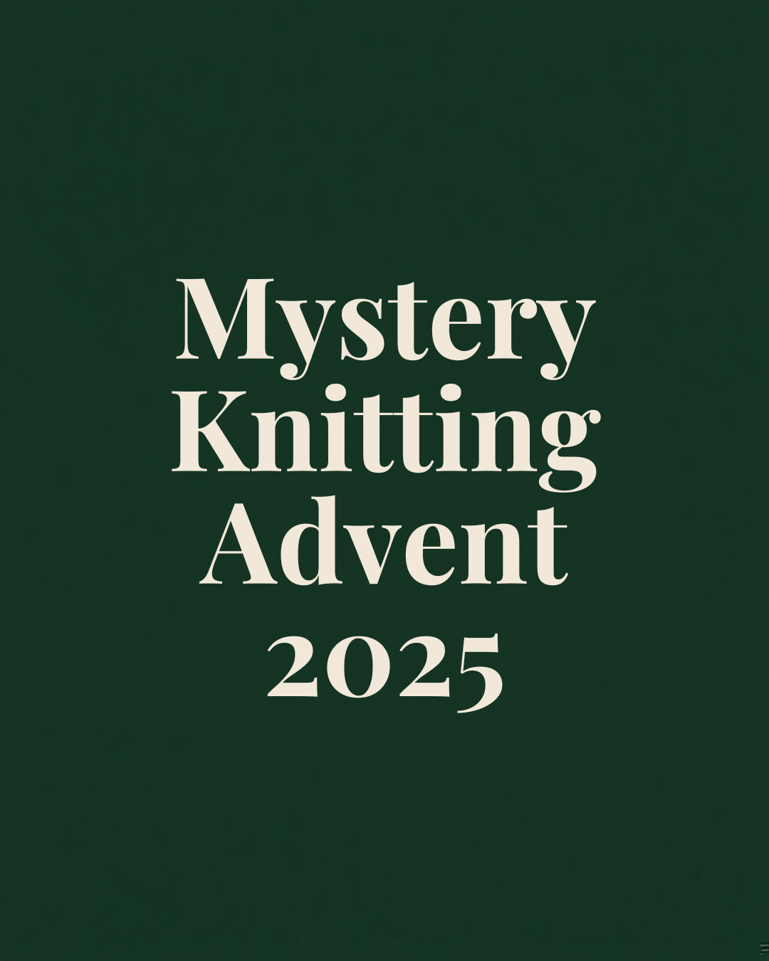 Mystery Knitting Advent 2025